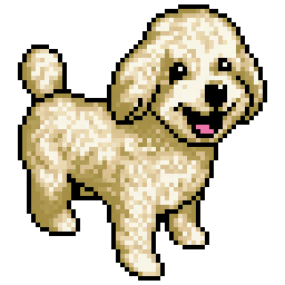 Keiko the pixel dog